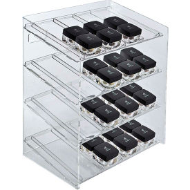 Azar International 222484 Global Approved 222484, 16 Compartment Cosmetic Display, 12"W x 14.5"H x 8.5"D, CLR, 1 Pc image.