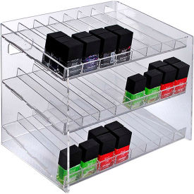 Azar International 222683 Global Approved 222683, 24 Compartment Cosmetic Display, 12"W x 10.5"H x 8"D, CLR, 1 Pc image.