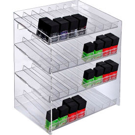 Azar International 222684 Global Approved 222684, 32 Compartment Cosmetic Display, 12"W x 14.5"H x 8.5"D, CLR, 1 Pc image.