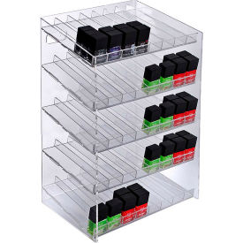 Azar International 222685 Global Approved 222685, 40 Compartment Cosmetic Display, 12"W x 18.5"H x 8.5"D, CLR, 1 Pc image.