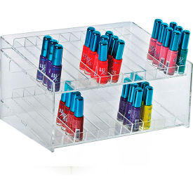 Azar International 222882 Global Approved 222882, 24 Compartment Cosmetic Display, 12"W x 6.5"H x 8.5"D, CLR, 1 Pc image.