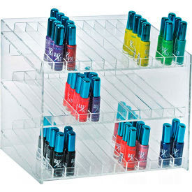 Azar International 222883 Global Approved 222883, 26 Compartment Cosmetic Display, 12"W x 10.5"H x 8.5"D, CLR, 1 Pc image.
