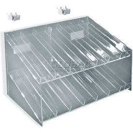 Global Approved 222987 2-Tiered, 14-Compartment Cosmetic Tray
