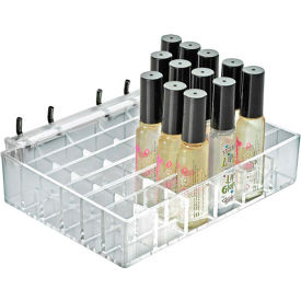 Azar International 225529 Global Approved 225529, 36 Compartment Cosmetic Tray , 7.125"W x 1.5"H x 5"D, CLR - Pkg Qty 2 image.