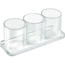 Azar International 225573 Global Approved 225573, Three Cup Acrylic Deluxe Holder image.