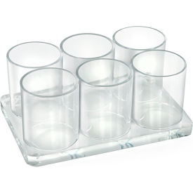 Azar International 225576 Global Approved 225576, Six Cup Acrylic Deluxe Holder image.