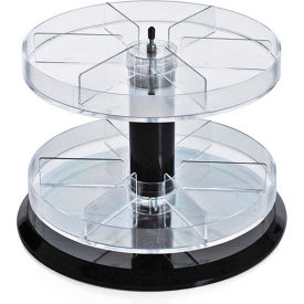 Global Approved 226020, 2-Tier Revolving Counter Display W/Dividers, 8