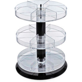 Azar International 226030 Global Approved 226030, 3-Tier Revolving Counter Display, 13.5"W, CLR, 1 Pc image.
