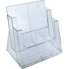 Azar International 252380 Global Approved 252380, Two-Tier Brochure Holder, 9-1/4"W x 5"D x 11-1/4"H image.