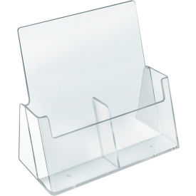 Azar International 252386 Global Approved 252386 Tri-Fold Brochure Holder 2 Pocket 9-3/16"W x 3-1/4"D x 9-13/16"H - Pkg Qty 2 image.