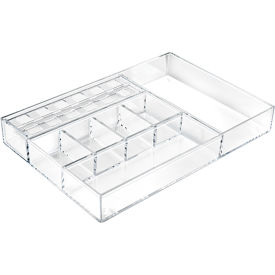 Azar International 252714 Global Approved 252714, Large Sectioned Cosmetic Organizer - Pkg Qty 2 image.