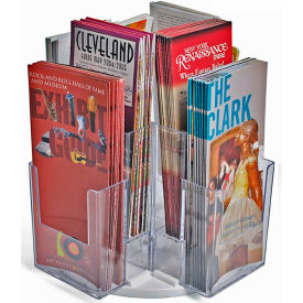 Azar International 252805 Global Approved 252805, Revolving Brochure HLR W/8 Pockets, 4"W x 7"H, CLR, 1-Pack image.