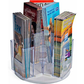 Azar International 252806 Global Approved 252806, Revolving Brochure HLR W/6 Pockets, 4"W x 7"H, CLR, 1-Pack image.