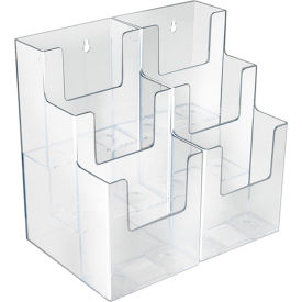 Azar International 252815 Global Approved 252815, Three-Tier Brochure Holder, 9"W x 5-1/4"D x 9"H - Pkg Qty 2 image.