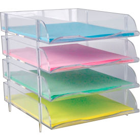 Global Approved 255010, Stackable Letter Trays, 9