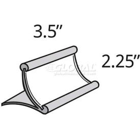 Azar International 300884 Global Approved 300884 Curved Countertop Sign Holder, 3.5" x 22.25", Metal ,1 Piece image.