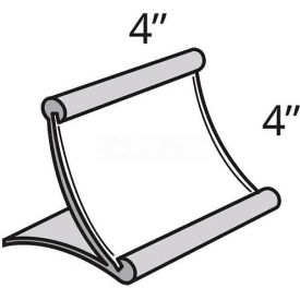 Azar International 300885 Global Approved 300885 Curved Countertop Sign Holder, 4" x 4", Metal ,1 Piece image.