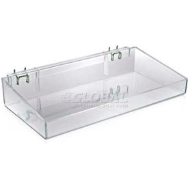 Azar International 556070 Global Approved 556070 16" Wide Open Tray, 3" High, Clear - Pkg Qty 2 image.