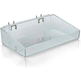 Azar International 556085 Global Approved 556085 12" Wide Open Tray, 3" High, Clear - Pkg Qty 2 image.