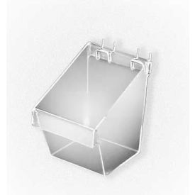 Azar International 556117 Global Approved 556117 Small Display Bucket For Pegboard/Slatwall, 5" x 7", Clear - Pkg Qty 4 image.