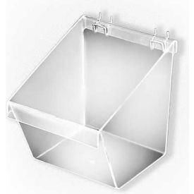 Azar International 556118 Global Approved 556118 Large Bucket For Pegboard/Slatwall, 7.5" x 9", Clear - Pkg Qty 4 image.