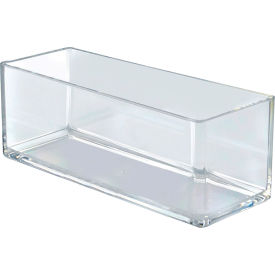 Azar International 556344 Global Approved 556344, 4" X 10" X 4" Deluxe Clear Cube Bin - Pkg Qty 4 image.