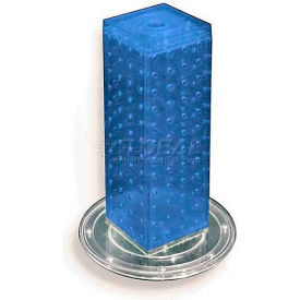 Azar International 700220-BLU Global Approved 700220-BLU 12" Pegboard Revolving Countertop Display, 4-Sided, Blue ,1 Piece image.