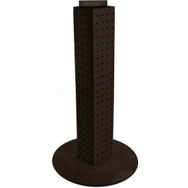 Azar International 700222-BLK Global Approved 700222-BLK 24" Pegboard Revolving Countertop Display, 4-Sided, Black Solid ,1 Piece image.