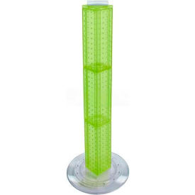 Azar International 700223-GRE Global Approved 700223-GRE 36" Pegboard Revolving Floor Display, 4-Sided, Green Translucent ,1 Piece image.
