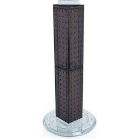 Azar International 700227-BLK Global Approved 700227-BLK, Four Sided Pegboard Tower Display W/ Revolving 9" Base, 9"W x 9"D x 25"H image.