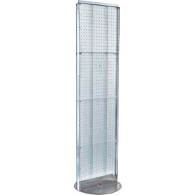 Azar International 700250-CLR Global Approved 700250-CLR, Pegboard Floor Stand, 16"W x 60"H, CLR, 1 Pc image.
