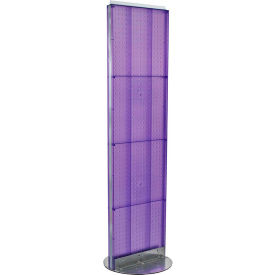 Azar International 700250-PUR Global Approved 700250-PUR, Pegboard Floor Stand, 16"W x 60"H, PL, 1 Pc image.