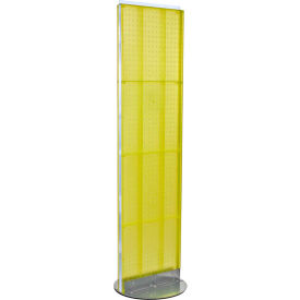 Azar International 700250-YEL Global Approved 700250-YEL, Pegboard Floor Stand, 16"W x 60"H, YL, 1 Pc image.