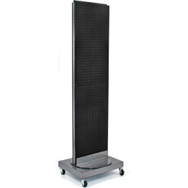 Azar International 700253-BLK Global Approved 700253-BLK, Pegboard Floor Stand, 16"W x 66"H, BK, 1 Pc image.