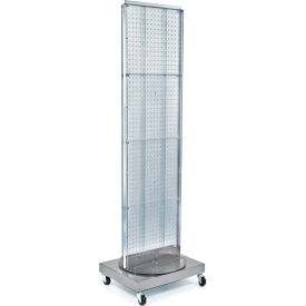 Azar International 700253-CLR Global Approved 700253-CLR, Pegboard Floor Stand, 16"W x 66"H, CLR, 1 Pc image.