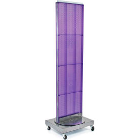 Azar International 700253-PUR Global Approved 700253-PUR, Pegboard Floor Stand, 16"W x 66"H, PL, 1 Pc image.
