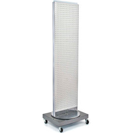 Azar International 700253-WHT Global Approved 700253-WHT, Pegboard Floor Stand, 16"W x 66"H, WH, 1 Pc image.