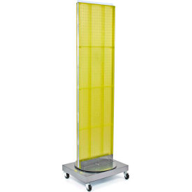 Azar International 700253-YEL Global Approved 700253-YEL, Pegboard Floor Stand, 16"W x 66"H, YL, 1 Pc image.