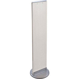 Azar International 700277-WHT Global Approved 700277-WHT, Pegboard Floor Stand, 13.5"W x 60"H, WH, 1 Pc image.
