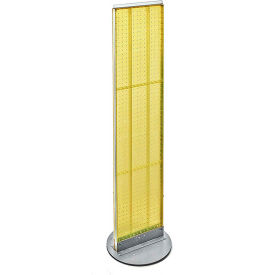 Azar International 700277-YEL Global Approved 700277-YEL, Pegboard Floor Stand, 13.5"W x 60"H, YL, 1 Pc image.