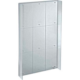 Azar International 700358-CLR Global Approved 700358-CLR, Pegboard Powerwing Display, 24"W x 48"H, CLR, 1 Pc image.
