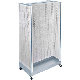 Azar International 700432-WHT Global Approved 700432-WHT, H-Shaped Pegboard Display, 32"W x 60"H, WH, 1 Pc image.