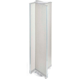 Azar International 700460-WHT Global Approved 700460-WHT, Pinwheel Pegboard Display W/RB, 13.5"W x 60"H, WH, 1 Pc image.