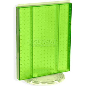 Azar International 700500-GRE Global Approved 700500-GRE Pegboard Countertop Display, 16" x 20", Green Opaque ,1 Piece image.