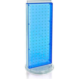 Azar International 700508-BLU Global Approved 700508-BLU Revolving Pegboard Countertop Display Unit, 8" x 20", Blue ,1 Piece image.