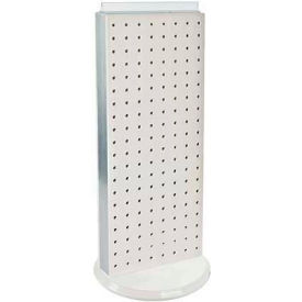Azar International 700508-WHT Global Approved 700508-WHT Revolving Pegboard Countertop Display Unit, 8" x 20", White ,1 Piece image.
