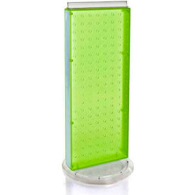 Azar International 700509-GRE Global Approved 700509-GRE Two-Sided Non-Revolving Pegboard Countertop Display, 8" x 20", Green image.