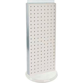 Azar International 700509-WHT Global Approved 700509-WHT Two-Sided Non-Revolving Pegboard Countertop Display, 8" x 20", White image.