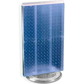 Azar International 700513-BLU Global Approved 700513-BLU Two-Sided Revolving Pegboard Countertop Display, 13.5" x 22", Blue image.