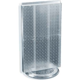 Azar International 700513-CLR Global Approved 700513-CLR Two-Sided Revolving Pegboard Countertop Display, 13.5" x 22", Clear image.